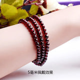 Women's Garnet Crystal Stone Bracelet Set