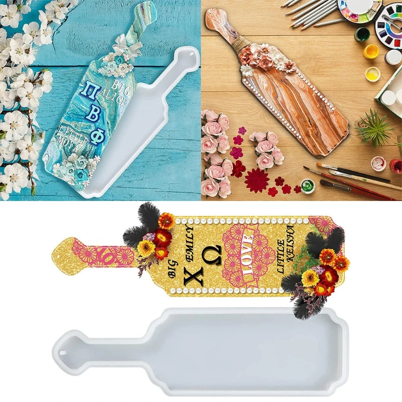 Wine Glass Serving Tray Mould with Serving Board Resin Set