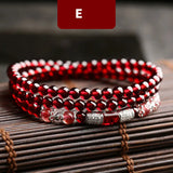 Garnet Bracelets 925 Sterling Silver Jewelry Fox Gourd Pixiu Snowflake Charm