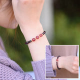 Red Garnet Stone Bracelet Strawberry Crystal Beauty Jewelry