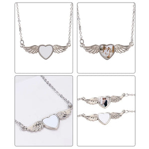 Heart Wing Pendant Trays Sublimation Blank - Double-Sided Charm