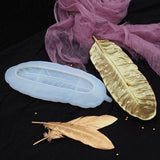 Silicone Jewelry Resin Mold Large Feather Dishes Plate Mold