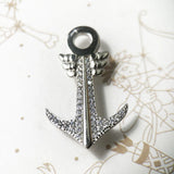 Winged Anchor Pendant 925 Sterling Silver Vintage Jewelry Gift