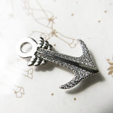 Winged Anchor Pendant 925 Sterling Silver Vintage Jewelry Gift
