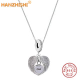 Wings Necklaces 925 Sterling Silver Dad Mum Grandma Grandad Pendant Necklace