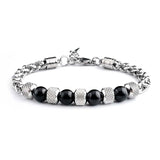 Men Bracelet Classic 8mm Hematite Strand Bracelet Charm Jewelry