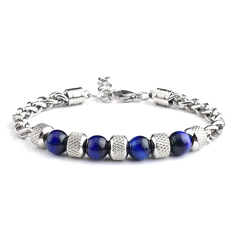 Men Bracelet Classic 8mm Hematite Strand Bracelet Charm Jewelry