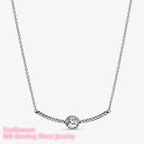 925 Sterling Silver Sparkle Necklace with CZ