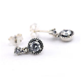 Winter Christmas Woman Earrings Clear CZ 925 Silver Earring