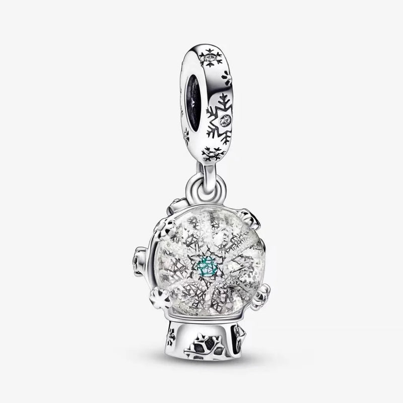 Winter S925 Silver Star Christmas Charm Pendant DIY Gift Women