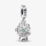 Winter S925 Silver Star Christmas Charm Pendant DIY Gift Women