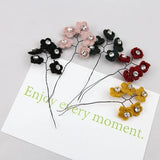 20pcs Wool Yarn Flowers Cartoon Bouquet DIY Earring/Garment Accessory