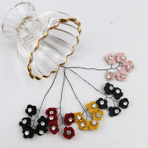 20pcs Wool Yarn Flowers Cartoon Bouquet DIY Earring/Garment Accessory