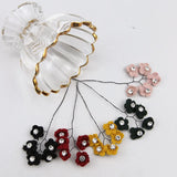 20pcs Wool Yarn Flowers Cartoon Bouquet DIY Earring/Garment Accessory