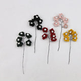 20pcs Wool Yarn Flowers Cartoon Bouquet DIY Earring/Garment Accessory