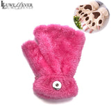 Winter Cat Paw Fingerless Gloves 021 with Snap Button Accessories