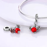 Winter Christmas Socks Pendant 925 Sterling Silver Charm Beads