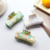 Colorful Painting Marble Acetate Hair Claw - Glitter Hair Clips