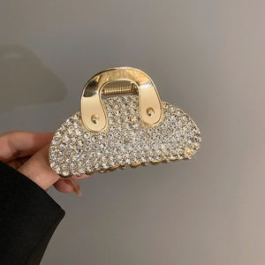 Winter Rhinestone Handbag Hair Claws for Girls