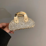 Winter Rhinestone Handbag Hair Claws for Girls