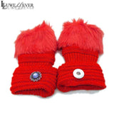 Winter Fingerless Gloves 005 with 18mm Snap Button Charms Jewelry