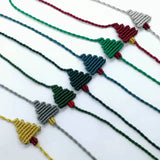 Winter Macrame Christmas Tree Bracelet Xmas Gift
