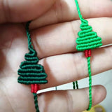 Winter Macrame Christmas Tree Bracelet Xmas Gift