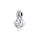 Heart Shaped Charm Silver 925 Beads for Women Bracelets