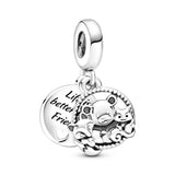 925 Silver Mistletoe Snowflake Circle Family Tree Heart Charm