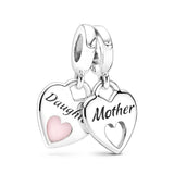 925 Silver Mistletoe Snowflake Circle Family Tree Heart Charm