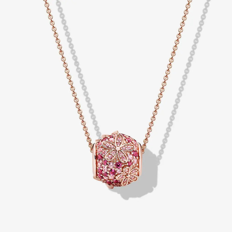 925 Sterling Silver Cable Chain Snowflake Necklace
