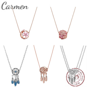 925 Sterling Silver Cable Chain Snowflake Necklace