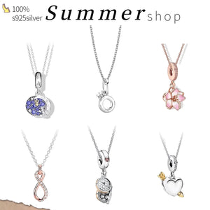 925 Sterling Silver Classic Cable Chain Snowflake Necklace