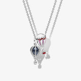 925 Silver Snowflake Moon Star Heart Necklace