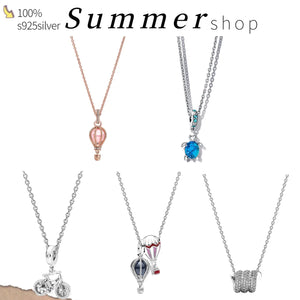 925 Silver Snowflake Moon Star Heart Necklace