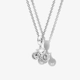 925 Sterling Silver Snowflake Necklace Cable Chain