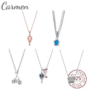 925 Sterling Silver Snowflake Necklace Cable Chain