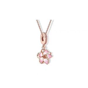 925 Sterling Silver Snowflake Necklace Classic Cable Chain