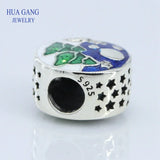 Winter S925 Snowy Wonderland Green Enamel Charm 796384ENMX