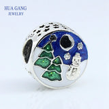 Winter S925 Snowy Wonderland Green Enamel Charm 796384ENMX