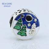 Winter S925 Snowy Wonderland Green Enamel Charm 796384ENMX