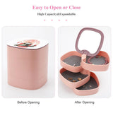 Winter Owl Jewelry Storage Box Portable Jewelry Organizer Box