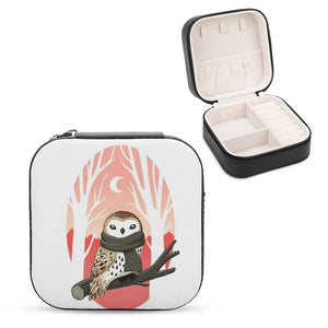 Winter Owl Jewelry Storage Box Portable Jewelry Organizer Box