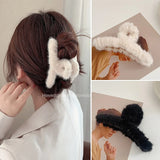 Winter Plush Hair Claw Faux Fur Hairpins