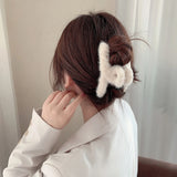 Winter Plush Hair Claw Faux Fur Hairpins
