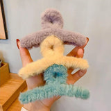 Winter Plush Hair Claw Faux Fur Hairpins