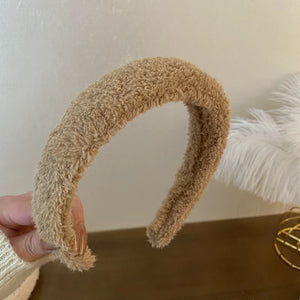 Winter Plush Hair Hoop for Women Girls Classic Office Vintage Headbands