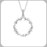 Sterling Silver Snowflake Necklace Round Women's Jewelry