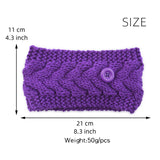 Winter Warmer Ear Wool Hat Hairbands For Women Crochet Wide Stretch Headband