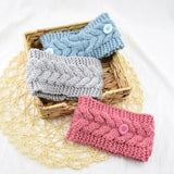 Winter Warmer Ear Wool Hat Hairbands For Women Crochet Wide Stretch Headband